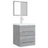 vidaXL Armoire de salle de bain avec miroir Sonoma gris 41x38,5x48 cm