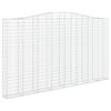 vidaXL Paniers &agrave; gabions arqu&eacute;s 4 pcs 400x30x220/240 cm Fer galvanis&eacute;