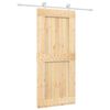 vidaXL Porte coulissante Naturel et Blanc 90 x 210 cm