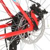 vidaXL V&eacute;lo de montagne 21 vitesses Roues 29 pouces Cadre 53 cm Rouge
