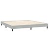 vidaXL Sommier &agrave; lattes de lit et matelas et LED gris clair 200x220cm velours