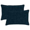 vidaXL Housse de coussin 2 pc HOUTEN Bleu marine 30 x 50 cm