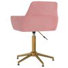 vidaXL Chaises &agrave; manger pivotantes lot de 4 Rose Velours