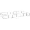 vidaXL Chenil Argent&eacute; 28 m&sup2; Acier