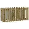 vidaXL Lit sur&eacute;lev&eacute; de jardin design de cl&ocirc;ture bois de pin impr&eacute;gn&eacute;