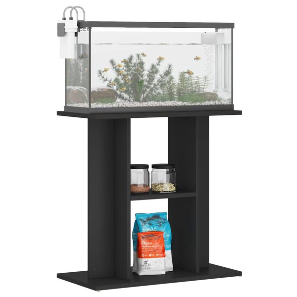 vidaXL Support pour aquarium noir 60x30x60 cm bois d'ing&eacute;nierie