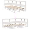 vidaXL Lit biblioth&egrave;que sans matelas blanc 100x200 cm bois pin massif
