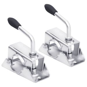 vidaXL Pinces de roue de jauge 2 pcs 13,5x6,5x14 cm Acier galvanisé