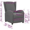 vidaXL Fauteuil Gris clair Tissu