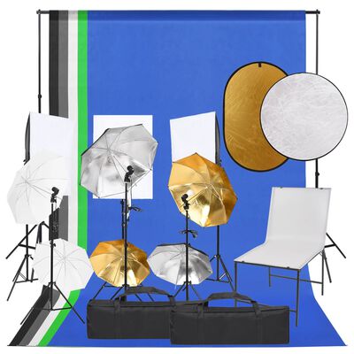 vidaXL Kit de studio photo avec éclairage table et réflecteur