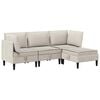vidaXL Ensemble de meubles pour le salon 4 pc Avoine Tissu