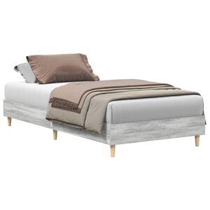 vidaXL Cadre de lit Gris Sonoma 203 x 93 x 25 cm Bois d'ing&eacute;nierie