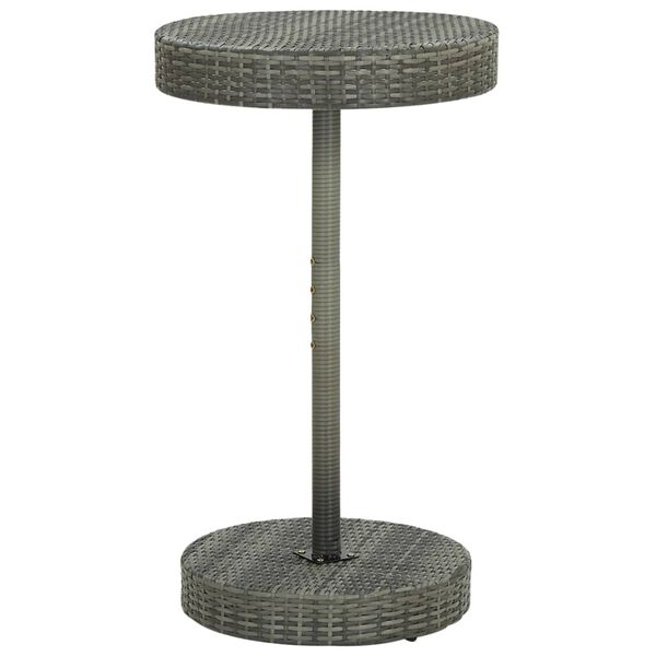 vidaXL Ensemble de bar de jardin 3 pcs et coussins Résine tressée Gris