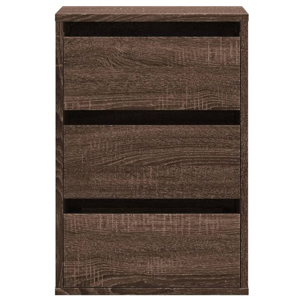vidaXL Commode d'angle ch&ecirc;ne marron 40x41x58 cm bois d'ing&eacute;nierie