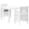 vidaXL Ensemble de salle &agrave; manger pour jardin 3 pc Blanc Polypropyl&egrave;ne