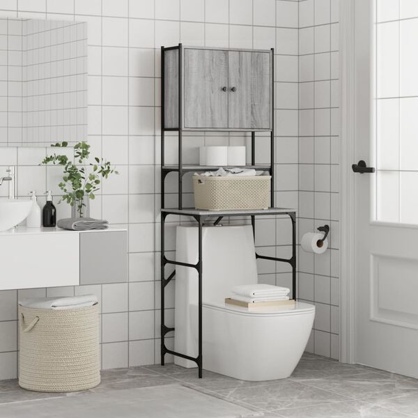 vidaXL Armoire de machine &agrave; laver sonoma gris 68x48,5x194 cm