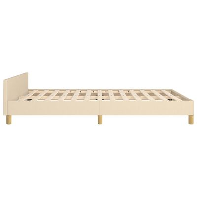 vidaXL Cadre de lit sans matelas crème 140x190 cm tissu