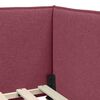 vidaXL Cadre de lit d'angle Bordeaux 90 x 190 cm Velours