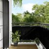 vidaXL Écran de balcon noir 75x1000 cm 100% polyester oxford