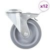 vidaXL 12 pcs Roulettes pivotantes &agrave; trou de boulon 100 mm
