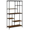 vidaXL Biblioth&egrave;que ch&ecirc;ne fum&eacute; 99x35,5x176 cm bois ing&eacute;nierie acier