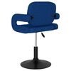 vidaXL Chaises pivotantes &agrave; manger lot de 2 bleu tissu
