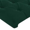 vidaXL T&ecirc;tes de lit 2 pcs Vert fonc&eacute; 90x7x78/88 cm Velours