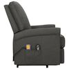 vidaXL Fauteuil de massage inclinable Gris fonc&eacute; Tissu