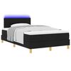 vidaXL Lit &agrave; ressort LED avec matelas avec LED Noir 120 x 200 cm tissu