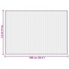 vidaXL Tapis rectangulaire gris 70x100 cm bambou