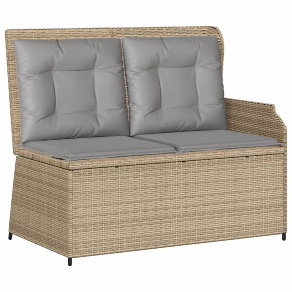 vidaXL Salon de jardin avec coussins 5 pcs beige r&eacute;sine tress&eacute;e