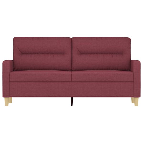vidaXL Canap&eacute; &agrave; 2 places Rouge bordeaux 140 cm Tissu