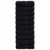vidaXL Serviette Invit&eacute; SOLUND 50 pc Noir 30 x 30 cm 550 gsm