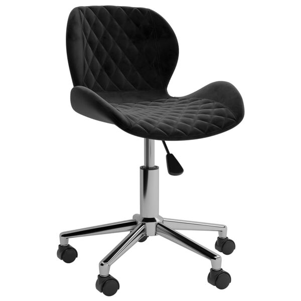 vidaXL Chaises pivotantes &agrave; manger lot de 2 Noir Velours
