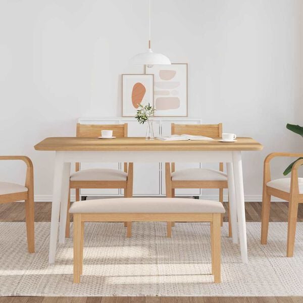 vidaXL Banc 90 cm bois massif caoutchouc