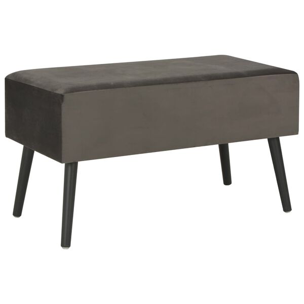 vidaXL Table basse Gris 80x40x46 cm Velours