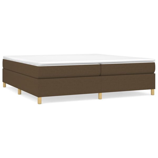 vidaXL Sommier &agrave; lattes de lit avec matelas Marron fonc&eacute; 200x200 cm