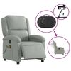 vidaXL Fauteuil inclinable &eacute;lectrique de massage gris clair velours