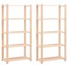 vidaXL &Eacute;tag&egrave;res de stockage 5 niveaux 2 pcs 80x38x170 cm Pin 250 kg