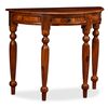vidaXL Table console Bois solide de Sesham 90x40x76 cm Demi-ronde