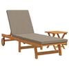 vidaXL Transat 2 pc Bois d'Acacia Massif Marron