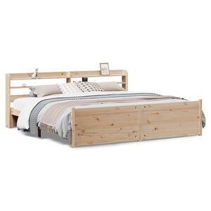 vidaXL Cadre de lit avec t&ecirc;te de lit sans matelas 200x200 cm