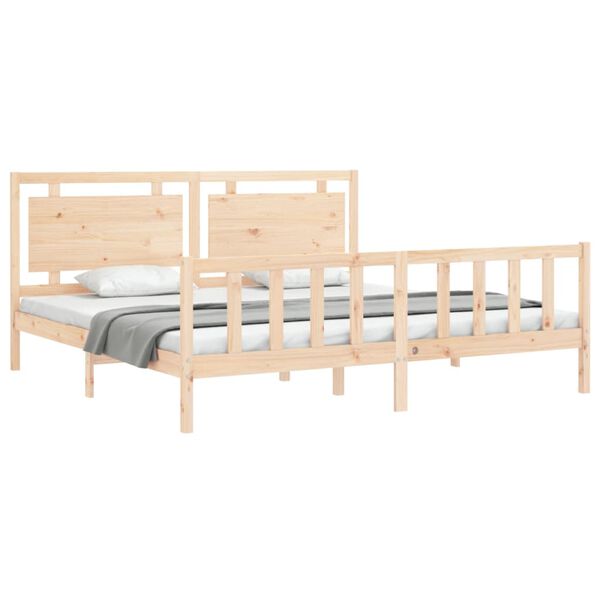 vidaXL Cadre de lit sans matelas bois de pin massif