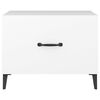 vidaXL Tables basses avec pieds en métal 2 pcs Blanc 50x50x40 cm