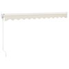 vidaXL Auvent r&eacute;tractable cr&egrave;me 3x2,5 m tissu et aluminium