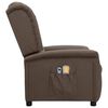 vidaXL Fauteuil &eacute;lectrique de massage Taupe Tissu