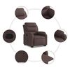 vidaXL Fauteuil inclinable marron fonc&eacute; tissu