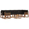 vidaXL Ensemble de canap&eacute;s d'ext&eacute;rieur 8 pc Naturel et Noir