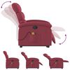 vidaXL Fauteuil inclinable de massage Rouge bordeaux Tissu