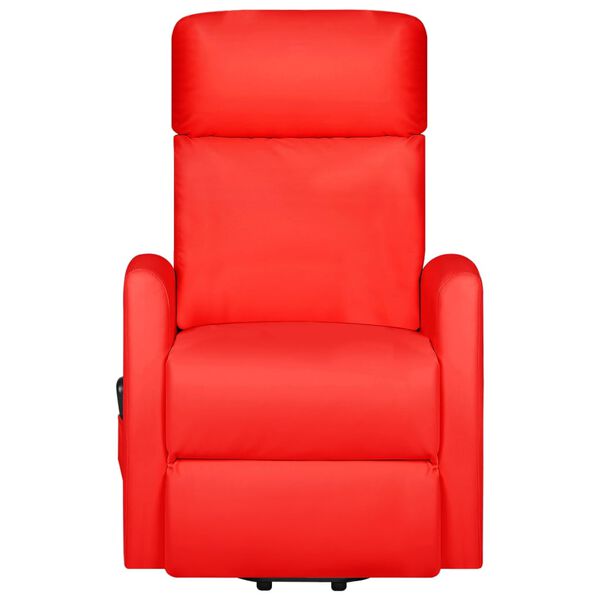 vidaXL Fauteuil de massage Rouge Similicuir